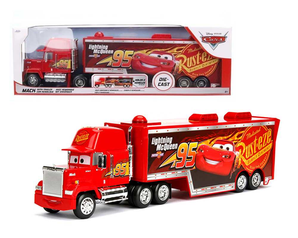 Jada 1:24 Disney Pixar Cars Mack Hauler - Red - M & J Toys Inc