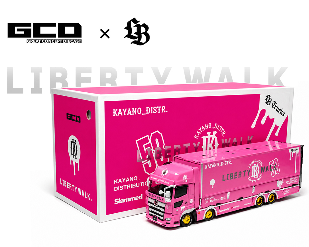 Preorder) GCD 1:64 LBWK HINO700 LB Truck -Pink - Special Edition