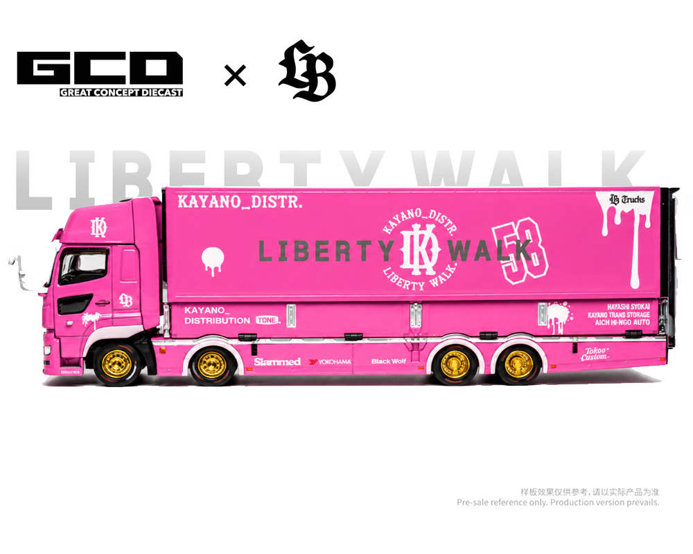 Preorder) GCD 1:64 LBWK HINO700 LB Truck -Pink - Special Edition