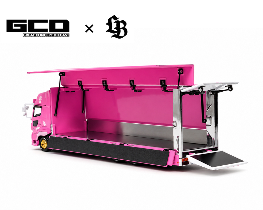 Preorder) GCD 1:64 LBWK HINO700 LB Truck -Pink - Special Edition