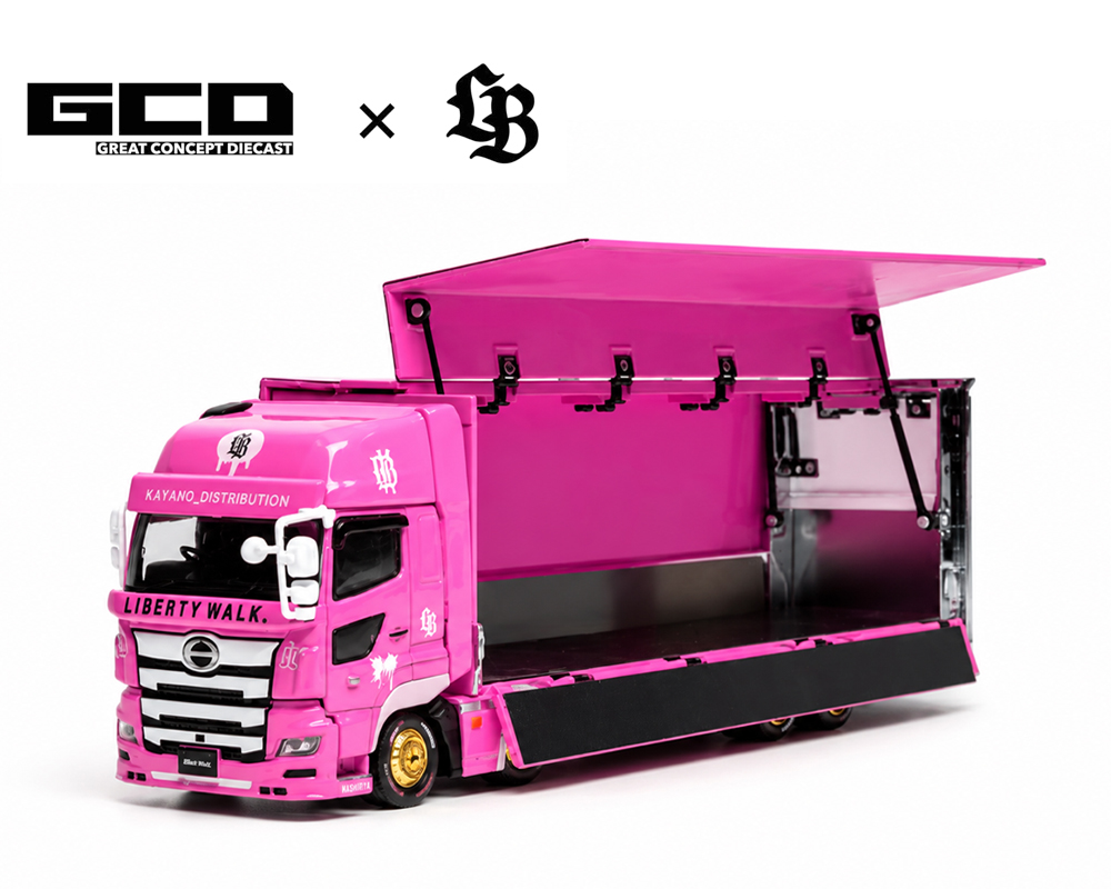 Preorder) GCD 1:64 LBWK HINO700 LB Truck -Pink - Special Edition