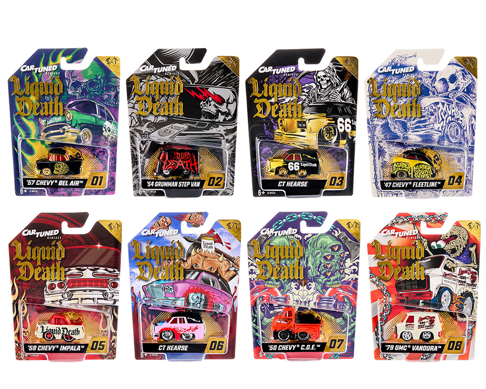 CarTuned 1:64 Liquid Death 2026 Series 1 Assortment of 8 - M & J