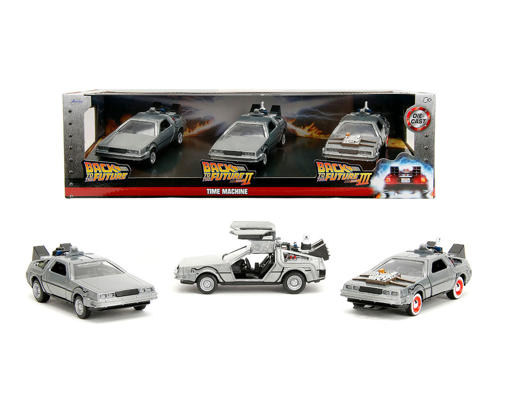 Jada 1:32 Back to Future - Silver - 3 Pack Set - Hollywood Rides