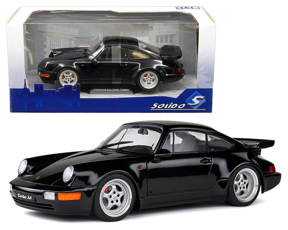 Solido 1:18 1993 Porsche 911 Turbo - Black - M & J Toys Inc. Die