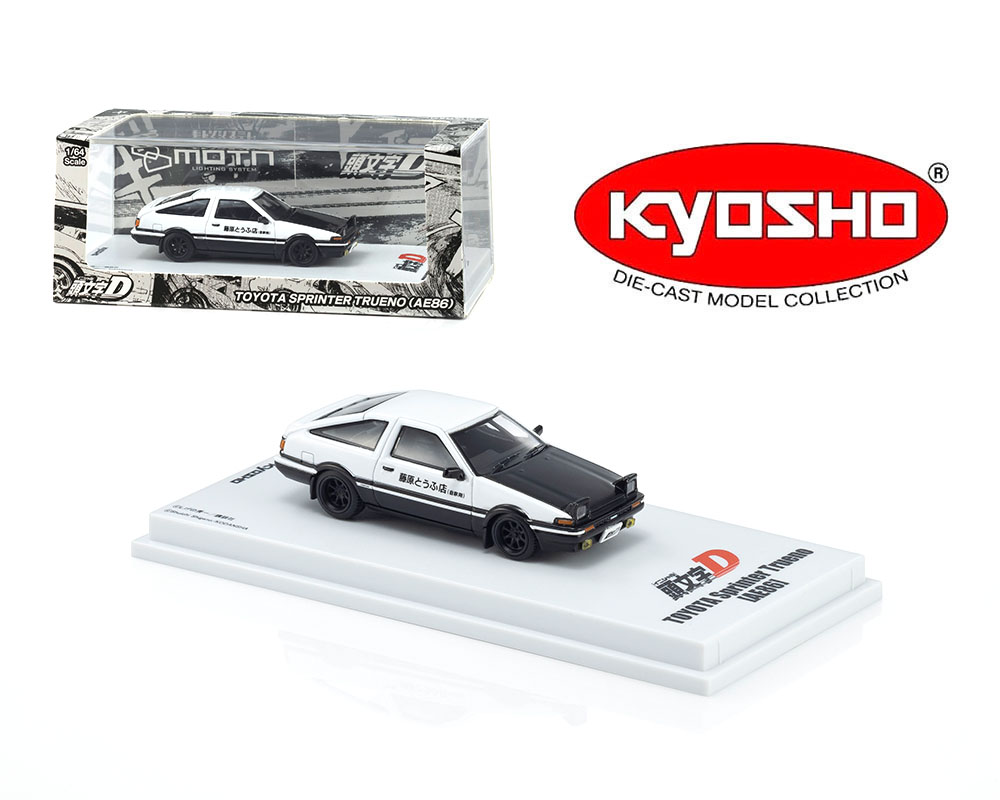(Preorder) Kyosho 1:64 Initial D Toyota Trueno (AE86) with LED MOTN Base Compatible - Limited Edition
