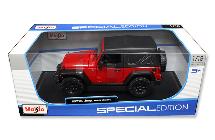 Maisto 1:18 2014 Jeep Wrangler W/ Top - Red - Special Edition - M