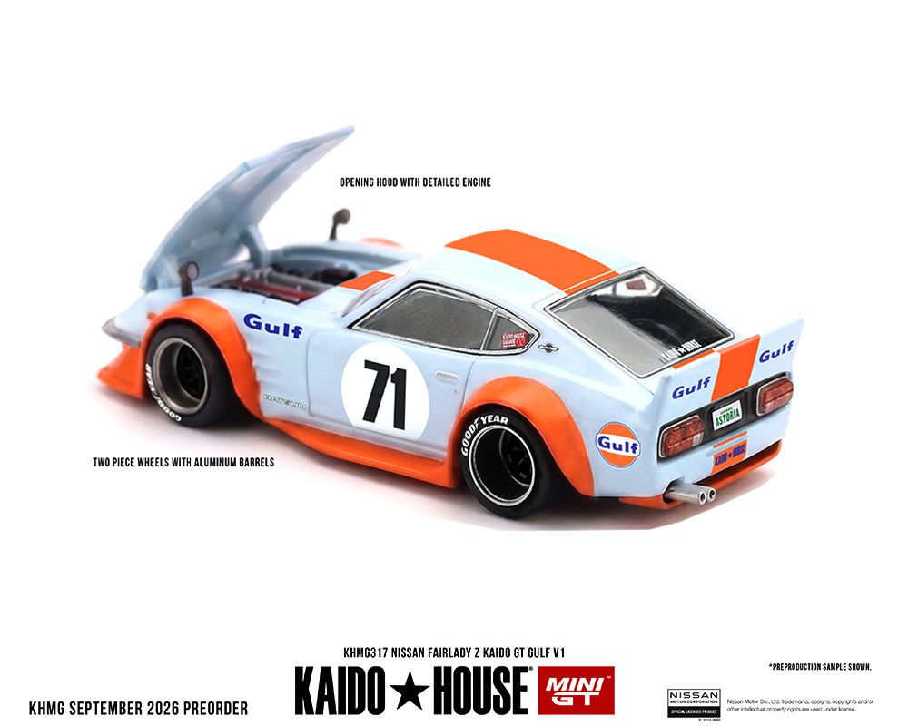 (Preorder) Kaido House x Mini GT Nissan Fairlady Z Kaido GT GULF V1 - Blue - Image 2