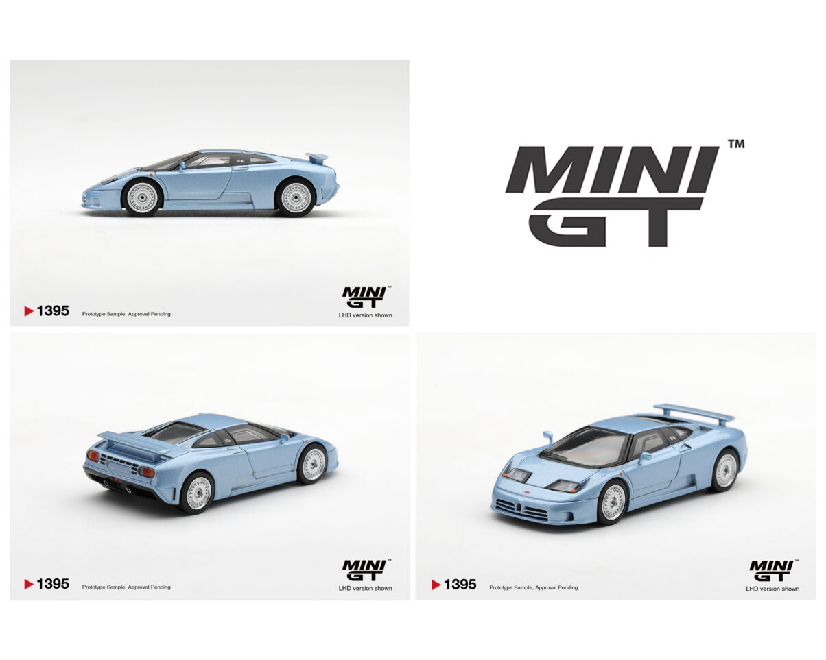 (Preorder) Mini GT 1:64 Bugatti EB110 GT Azzurro Metallizzato Mondial de l'Automobile 1992 - Limited Edition