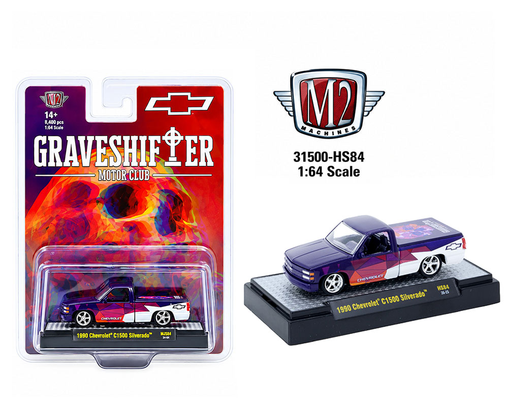 M2 Machines 1:64 1990 Chevrolet C1500 Siverado with 3D Sprectra Glasses - Hobby Exclusive