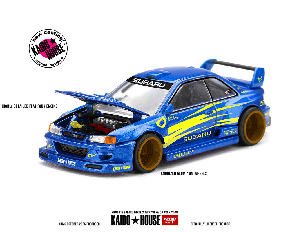 (Preorder) Kaido House x Mini GT Subaru Impreza WRX STI KAIDO WORKS V1 - Blue - Image 2