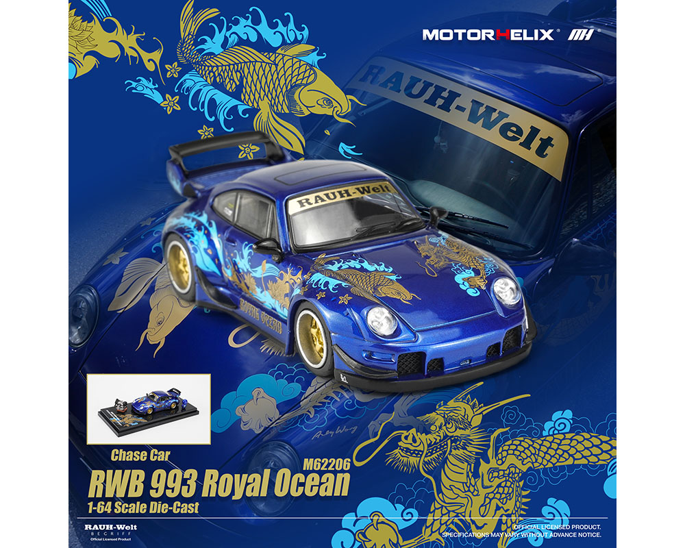 (Preorder) Motor Helix 1:64 RWB 993 Royal Ocean - Metallic Blue - Special Edition - Image 2