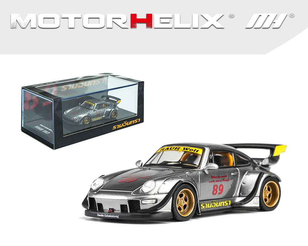 (Preorder) Motor Helix 1:64 RWB 993 Ramintra - Metallic Silver - Special Edition