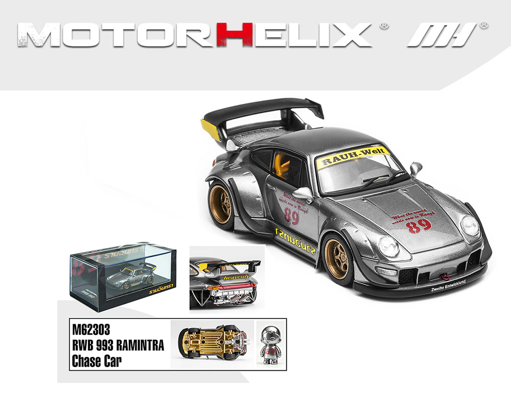 (Preorder) Motor Helix 1:64 RWB 993 Ramintra - Metallic Silver - Special Edition - Image 3