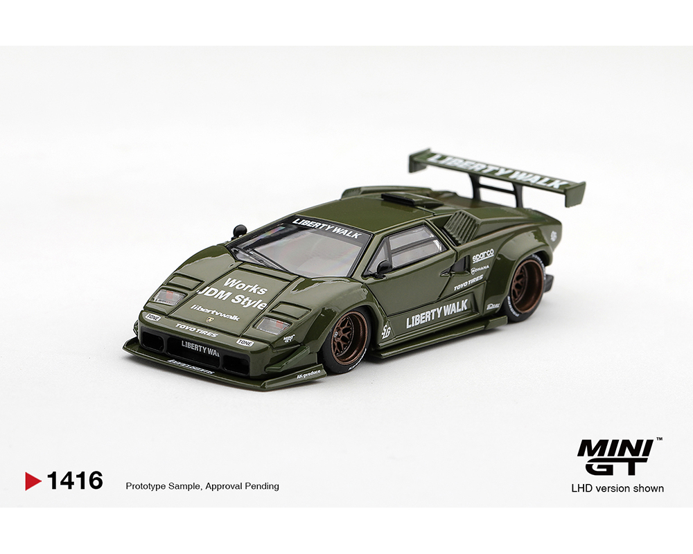 (Preorder) Lamborghini Countach LB-WORKS Army Green - Limited Edition - Image 2