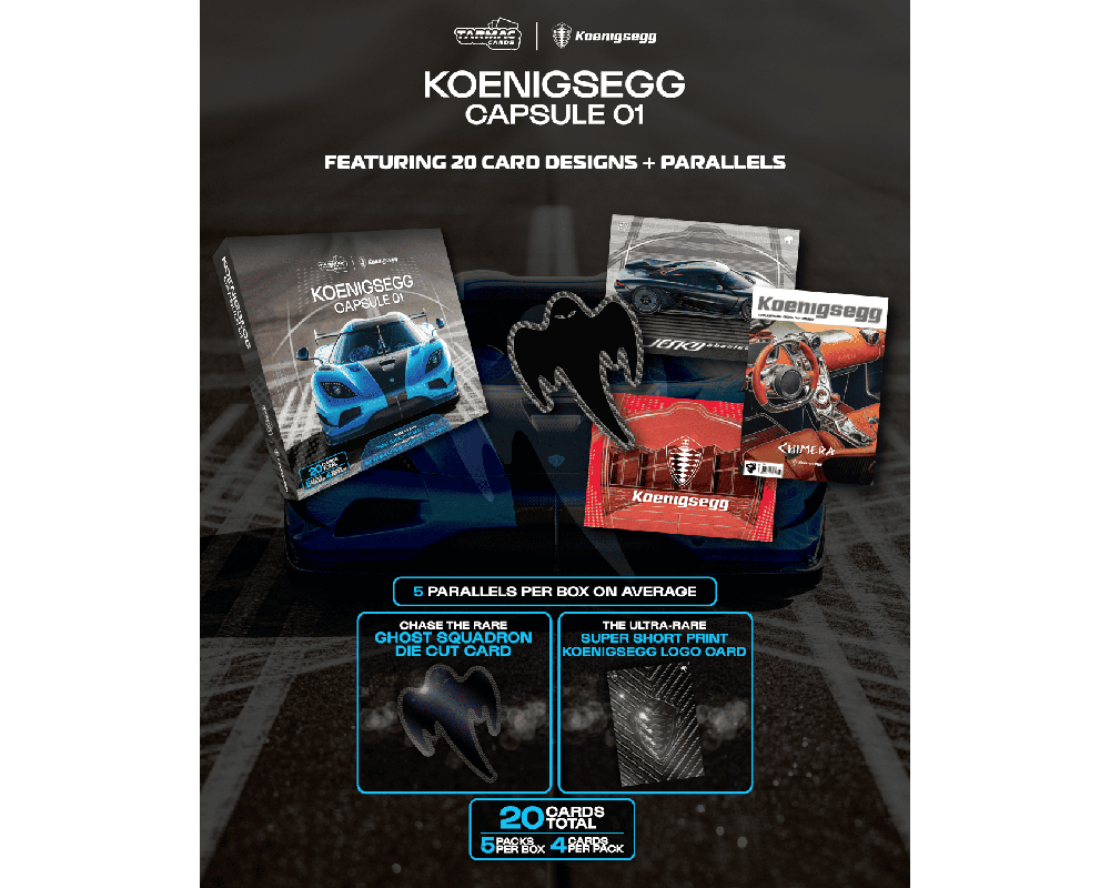 (Preorder) Tarmac Cards Koenigsegg Capsule 01 Trading Cards - Limited Edition