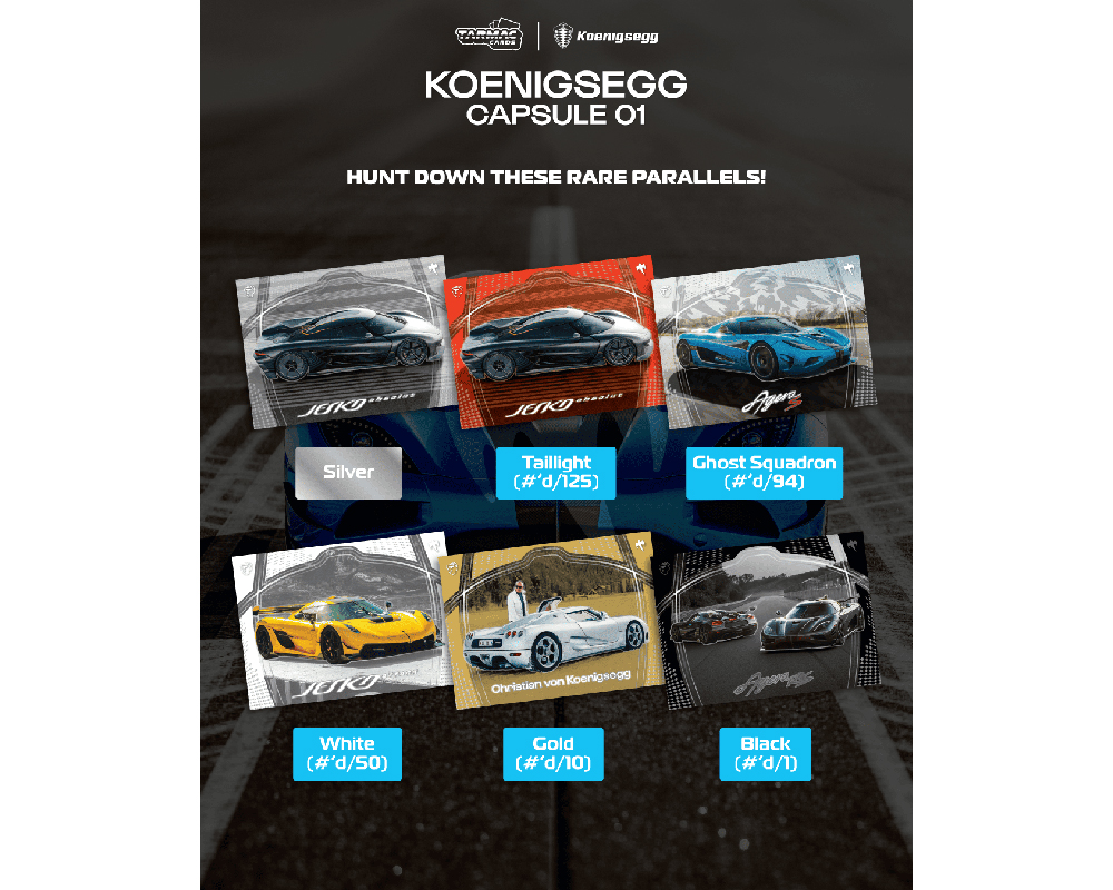 (Preorder) Tarmac Cards Koenigsegg Capsule 01 Trading Cards - Limited Edition - Image 2